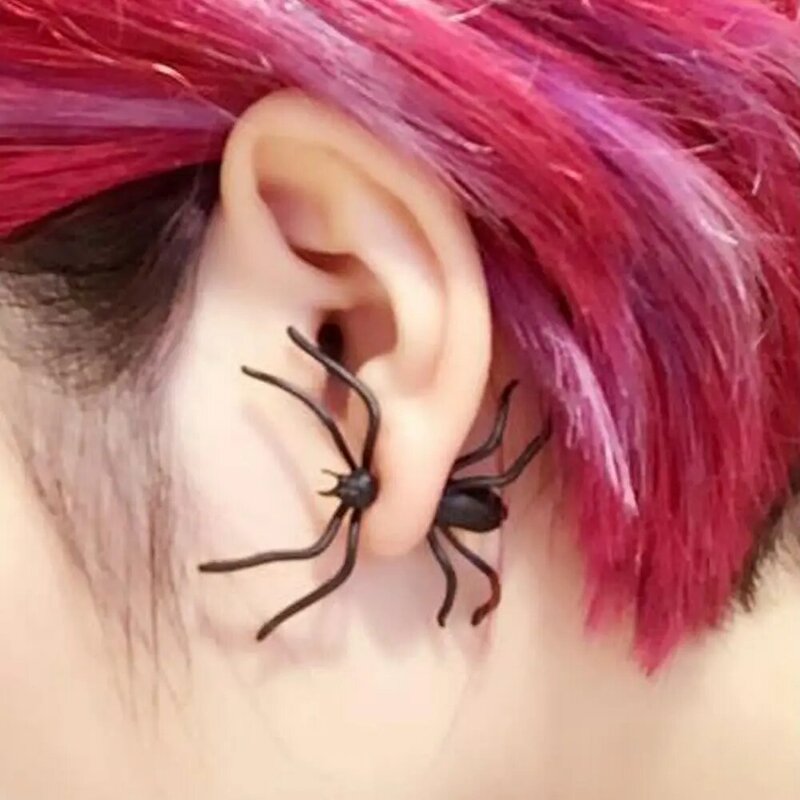 Black Spider Earrings Fashion Diablo System Zinc Alloy Earrings Party Gifts Personality Ear Stud Girl