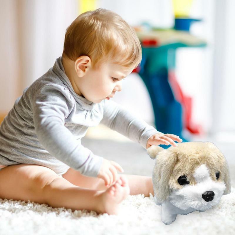 Peluche elettronico cane bambini che abbaia peluche cucciolo giocattoli interattivi coda che agita cane cucciolo peluche regali di compleanno per
