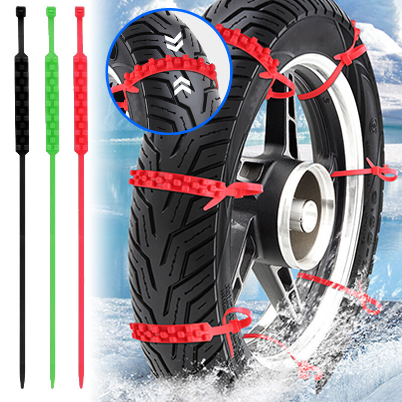 Rantai salju Anti selip untuk mobil sepeda motor musim dingin dan roda medan antiselip dasi darurat Universal penguncian artefak