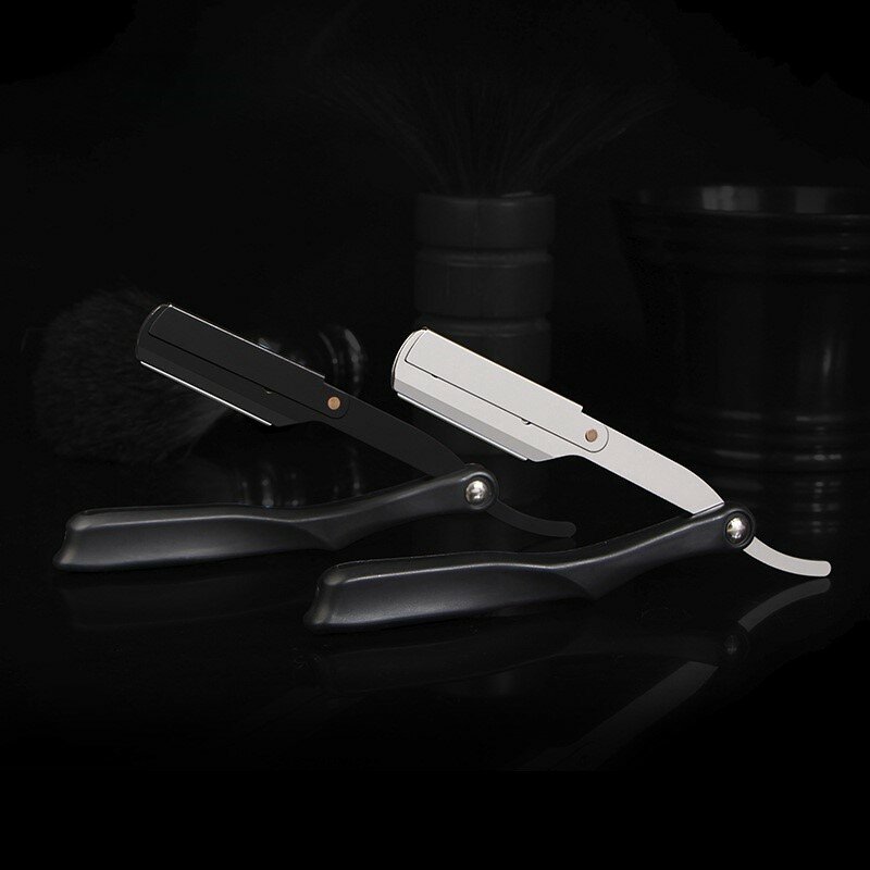 Muslimyshaverold-fashioned acciaio inossidabile pieghevole rasoio per rifinire le sopracciglia parrucchiere e Styling Shavingshaver