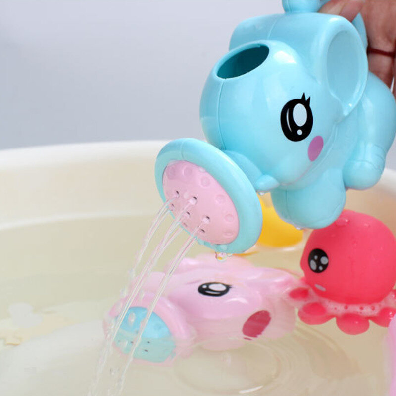 Kids Water Spray Shower Bath Toy Cartoon Elephant Kettle Tool Baby Bathroom Swimming Sprinkler Toys For Children Summer Gift