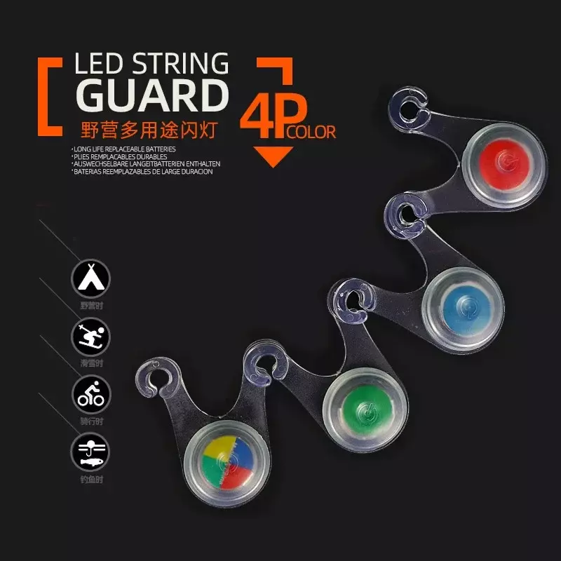 Camping Decorative Light LED Tent Rope Hanging Light Backpack Bicycle Warning Tail Light Silicone Campsite Light Flashing Light