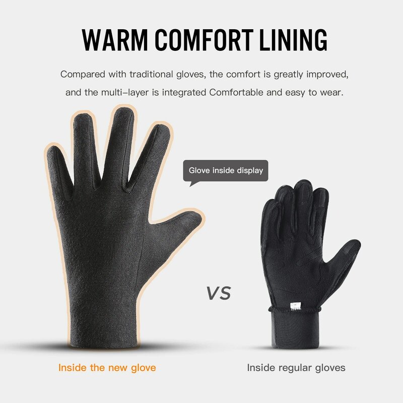 Waterproof Heated Rechargeable Gloves Electric Heated Gloves Thermal Heat Gloves Winter Warm Skiing Snowboarding Hunting Fishing