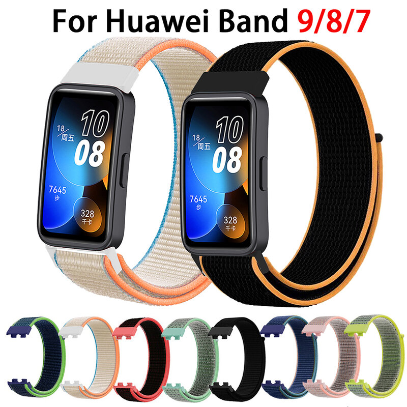 Strap for Huawei Band 8 9 7 Band Accessories Nylon Loop Smart Watch Replacement Belt Wristband Sport Bracelet Band 7 Bracelet