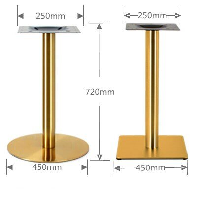 Pernas de mesa em aço inoxidável banhado a ouro, Pés de mesa simples, Restaurante ocidental, Luz nórdica, Luxo