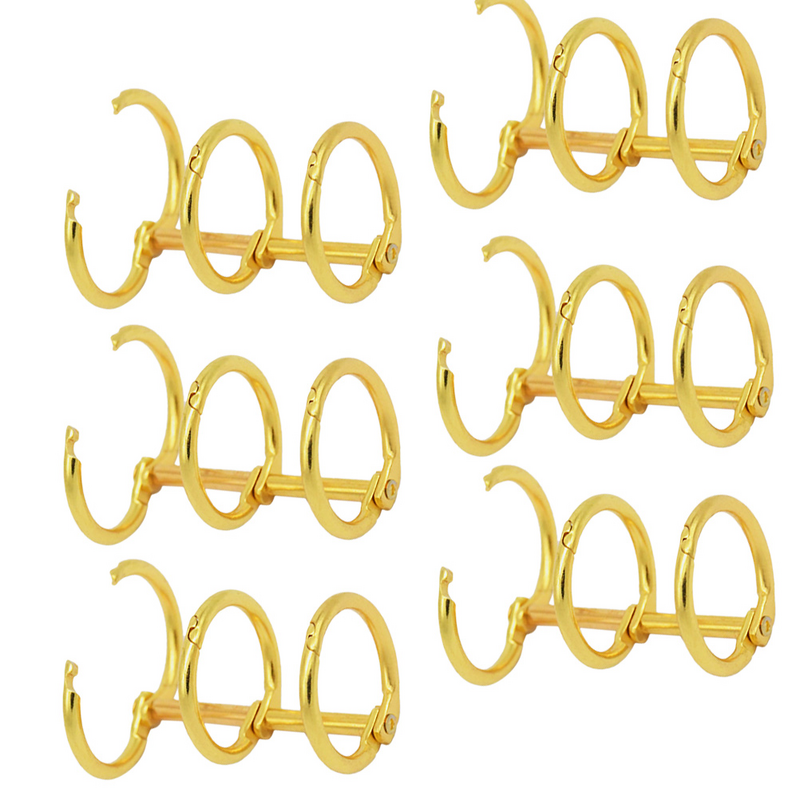 6 шт. кольца для подвязки Φ брелок для ключей с тремя отверстиями маленькие Спиральные кольца для книг сегментированные железные свободные листья канцелярские принадлежности