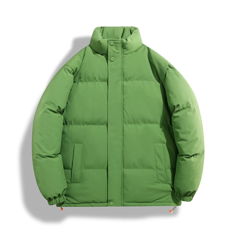 겨울 단색 커플 코튼 패딩 재킷, 따뜻한 방풍 방수 통기성 코트, 야외 트렌드 한국 브랜드 탑 코트