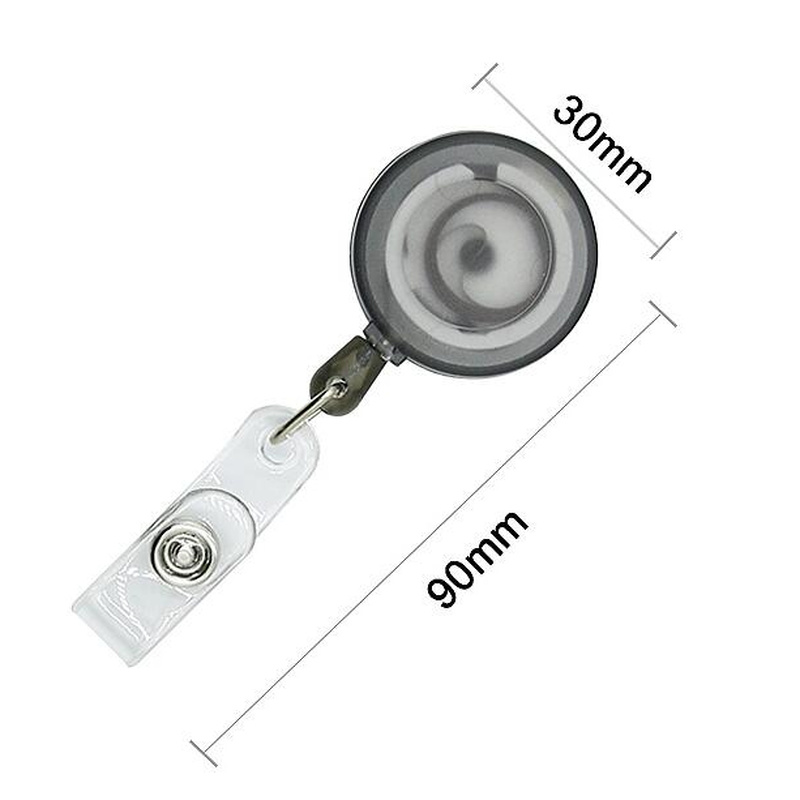 Transparent Badge Reels ID Tag Staff Work Business Pass Card Clips Chest Pocket Clip Reel Retractable Badge Holder Reel