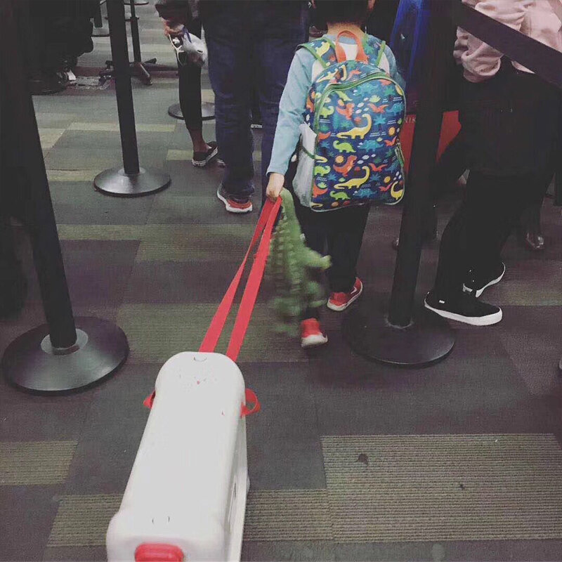 Babys chlaf koffer auf Rädern reisen Kinder fahren Flugzeug Multifunktion neues Design pp Gepäck Kinder bett Box kreative Valise