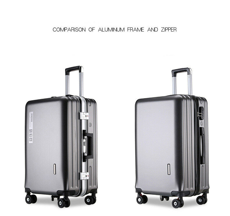 New GL Trolley Case Female Suitcase Wheels Boarding Students Korean Version of the Suitcases Male Aluminium Frame Luggage