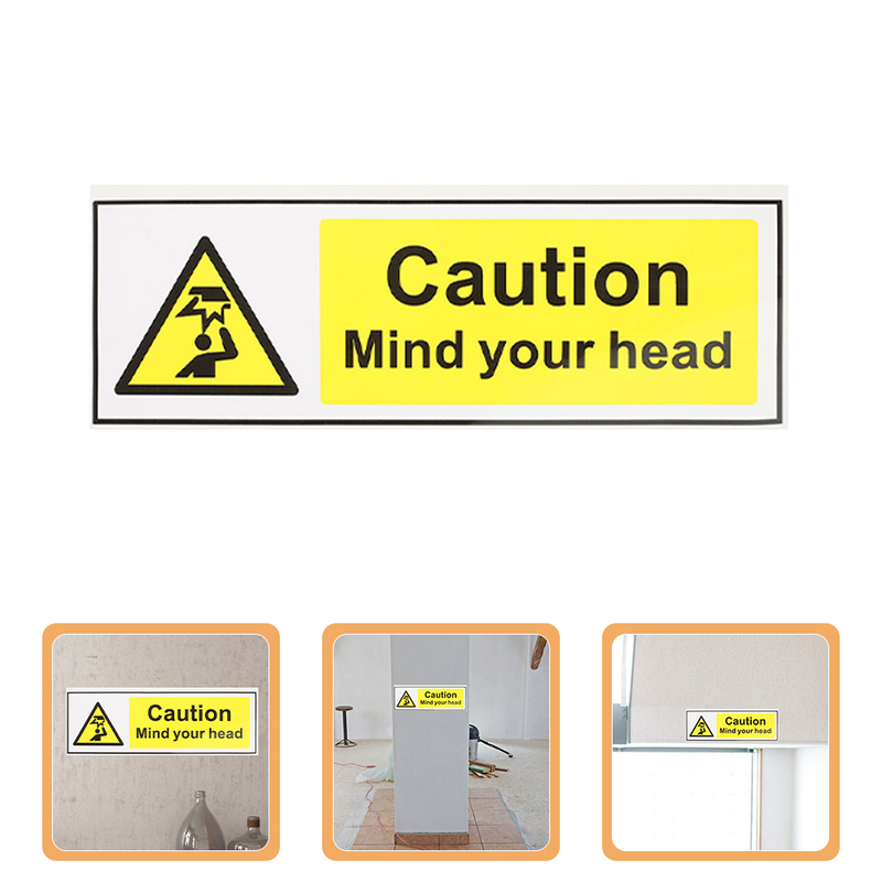 Signage Low Clearance Wall Decor Waterproof Stickers Overhead Ceiling Watch Your Self Adhesive Warning The Signs Decal