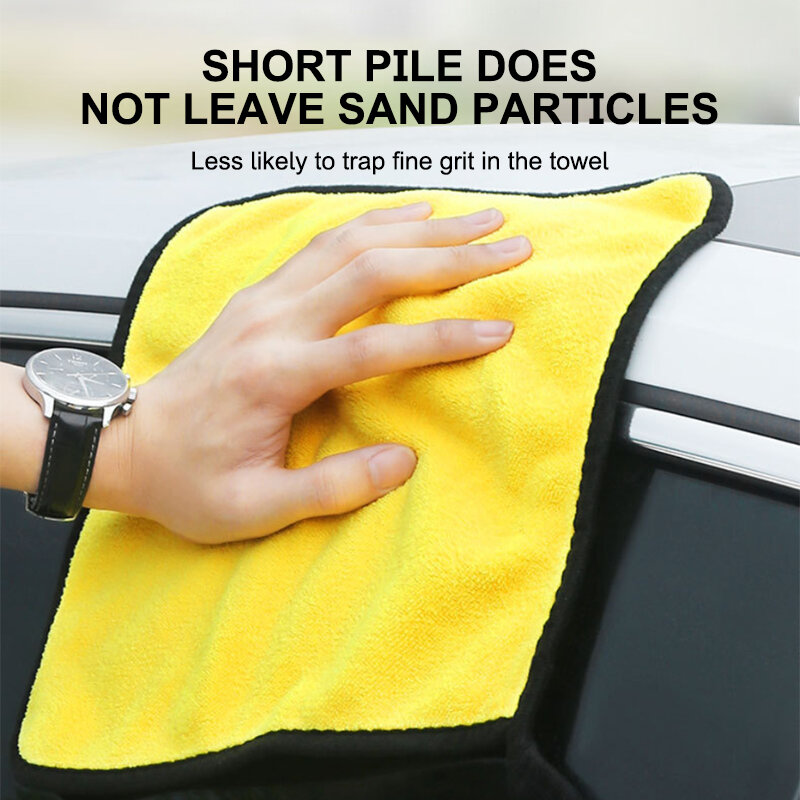 Asciugamano in microfibra di fascia alta SEAMETAL asciugamano per autolavaggio dettagli panno per la pulizia asciugamano per l'asciugatura dell'autolavaggio prodotti per la pulizia assorbenti dell'auto