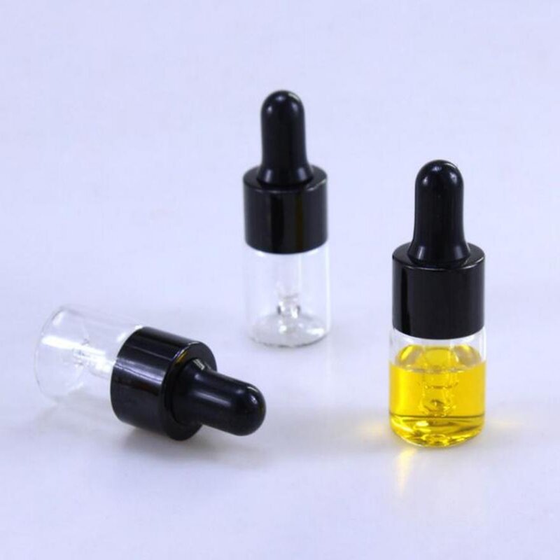 Botella pequeña de aceite esencial rellenable para masaje, recipiente de pipeta de 2/3/5ml