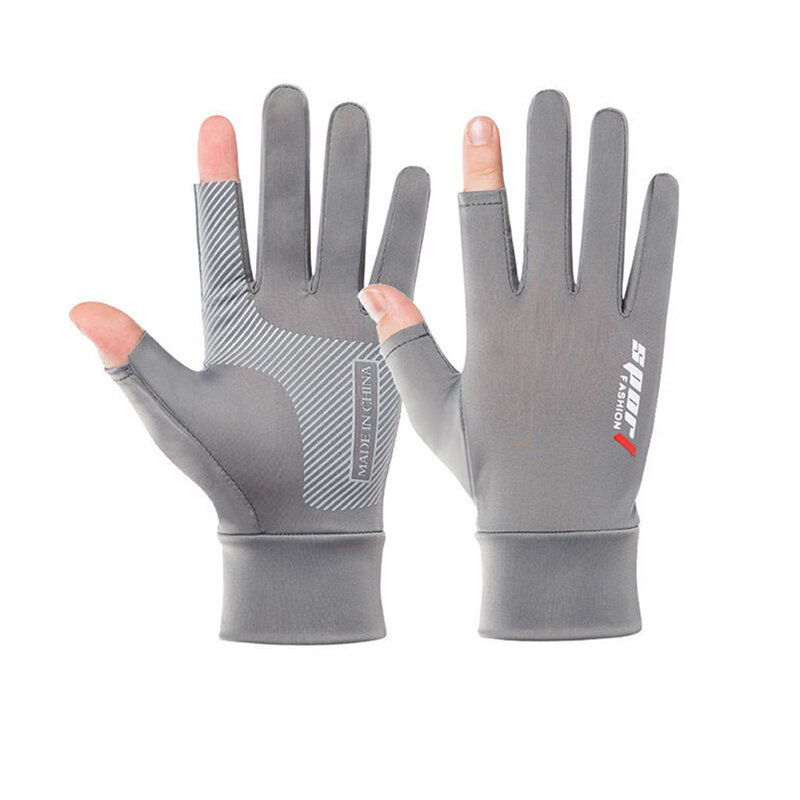 Cycling Bicycle Gloves Breathable Ice Silk Non-Slip Anti-UV Touch Screen Gloves
