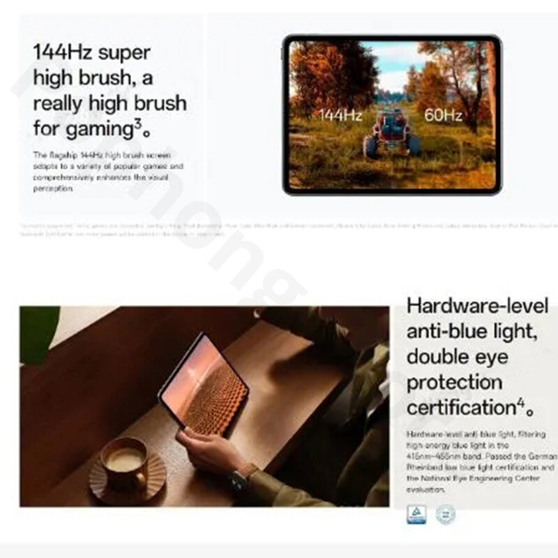 OPPO-Tablette PC Pad 2, 11.61 pouces, écran LED 144Hz, Dimension 9000, Octa Core, appareil photo 13MP, appareil photo 8MP pour selfie, batterie 9230mAh, 67W