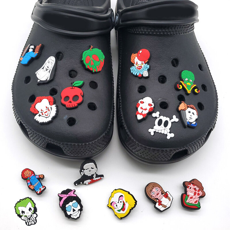 Halloween Pumpkin Ghost Shoe Charms for Clogs Sandals Decoration Shoe Accessories Charms for Friends Gifts