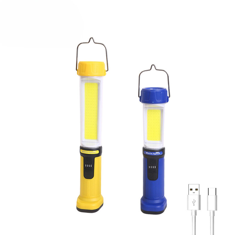 Das Aufladen der LED-Taschenlampe im Freien trägt eine Magnet-Cob-Not beleuchtung zum Aufladen des Autore parat ur arbeits lichts