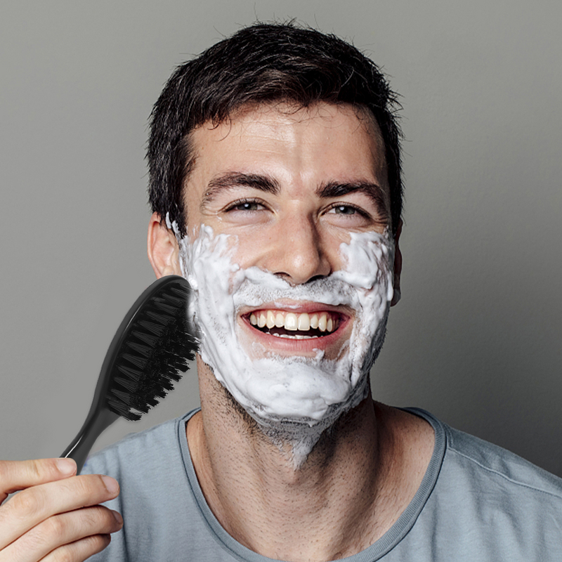 Homem Escova De Barba Para O Rosto De Cabelo, Barbearia, Ferramenta De Escova, Pescoço Duster, 4PCs