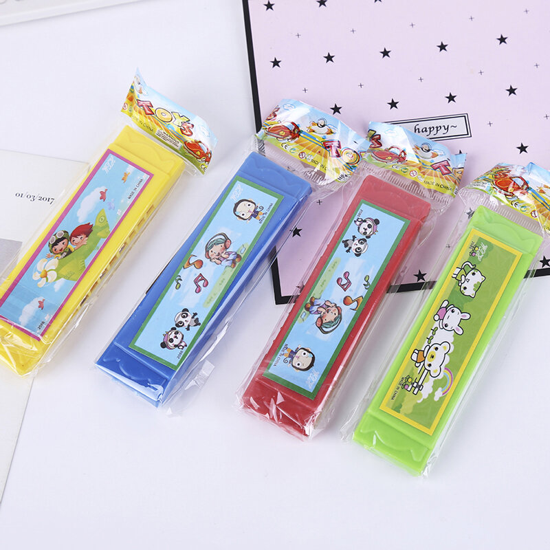 1PC Children's Mini Ten-hole Harmonica Toy Primary School Students Beginners Blowing Musical Instruments Harmonica Gift