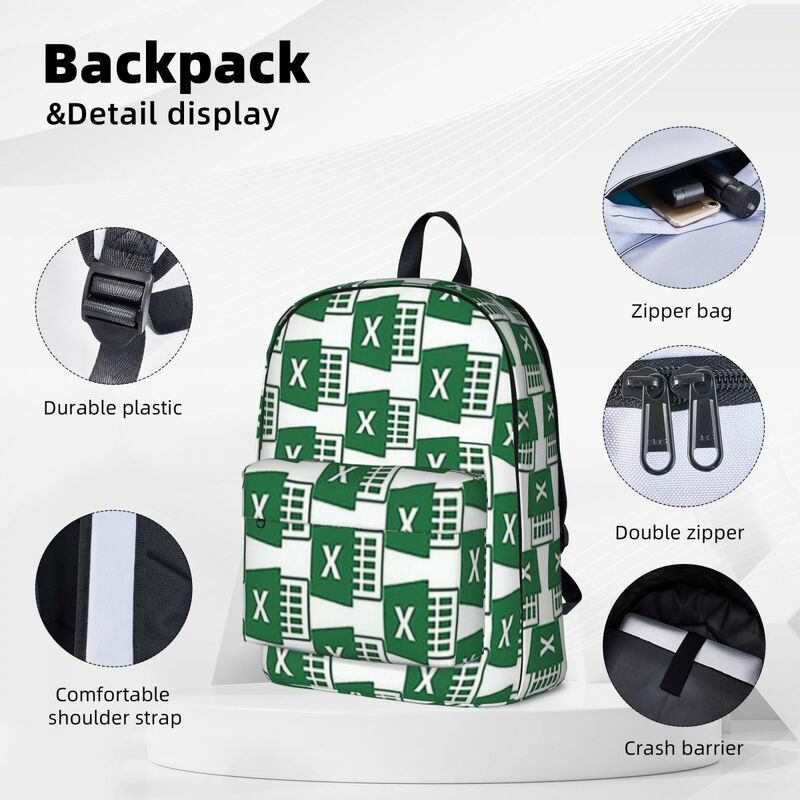 Excel-grande capacidade mochila para estudante, bolsa de ombro, bolsa de viagem, mochila, moda