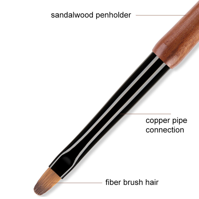 Ручка из сандалового дерева, градиентный эффект, искусственная Кисть для ногтей, ручка для рисования, полосы, цветы, инструменты для маникюра и дизайна ногтей