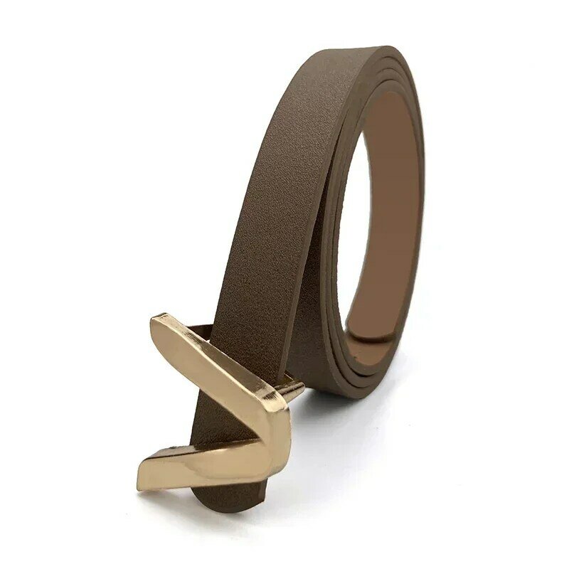 2024 New Fine Women's PU Leather Belt with V-shaped Letter Fashionable Denim Decoration Women Belt Designer Belts