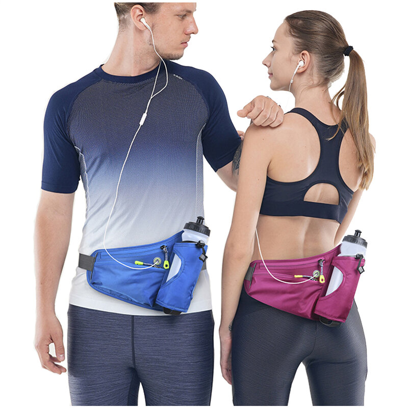 Running Hydration กระเป๋ากระเป๋าเอวกีฬากระเป๋าผู้ชายผู้หญิงกันน้ำ Gym กระเป๋าขี่จักรยานเดินป่าเดินแบบพกพา Bum เข็มขัด