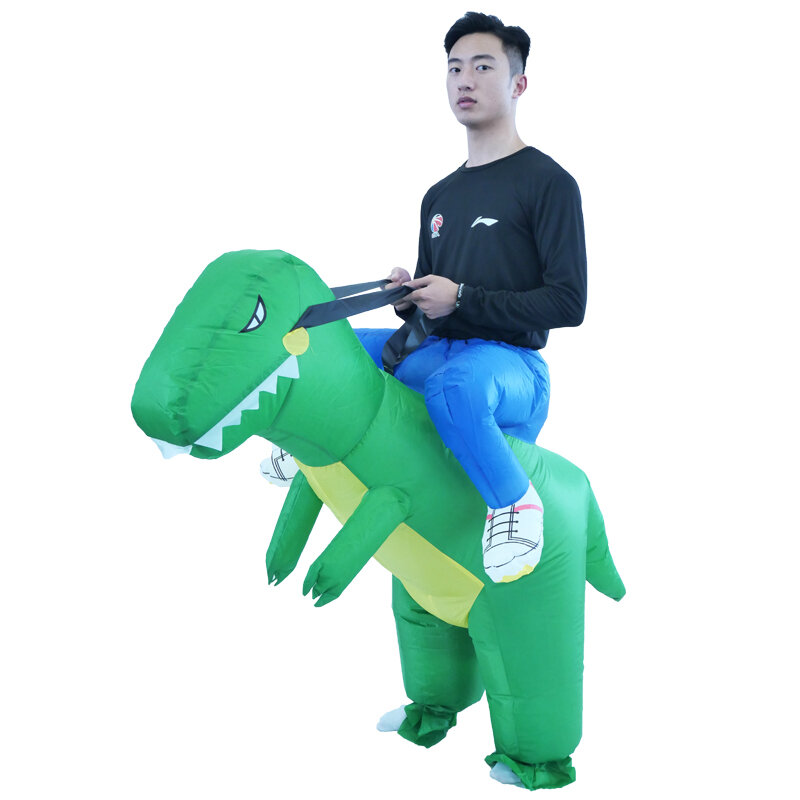 Disfraz inflable de dinosaurio para fiesta de Halloween, disfraz de Animal para adultos y mujeres