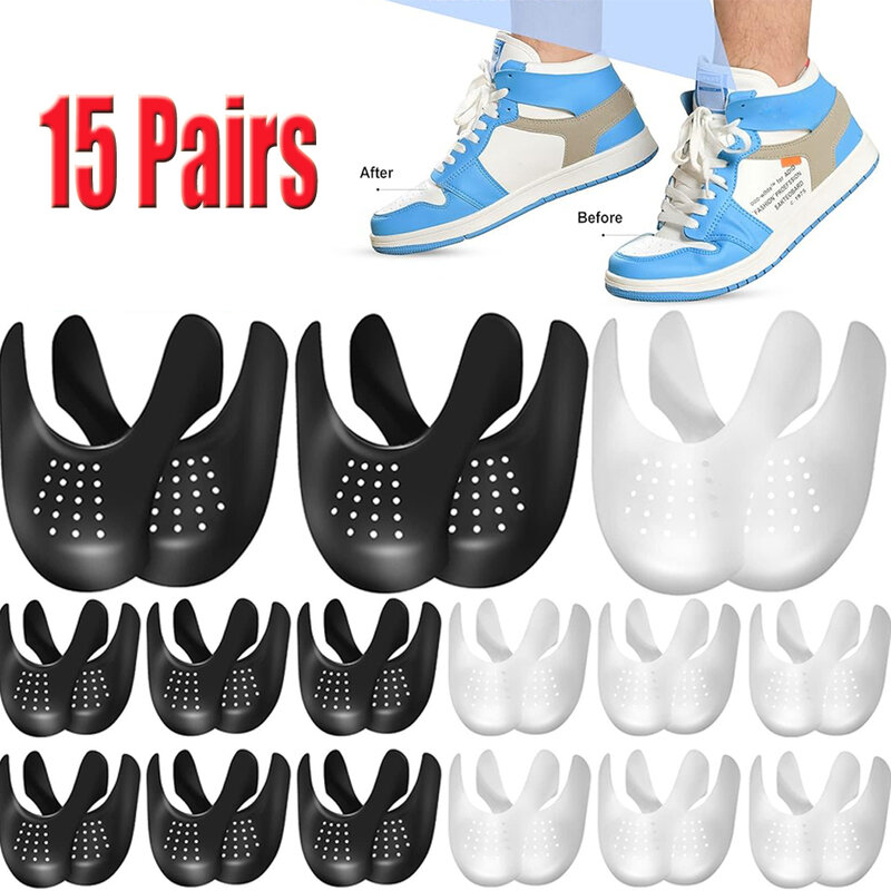 15Paires de protection de pli de chaussure aux baskets empêchent de froisser les chaussures de sport Tête Protection anti-pli Support Dropshiping en gros