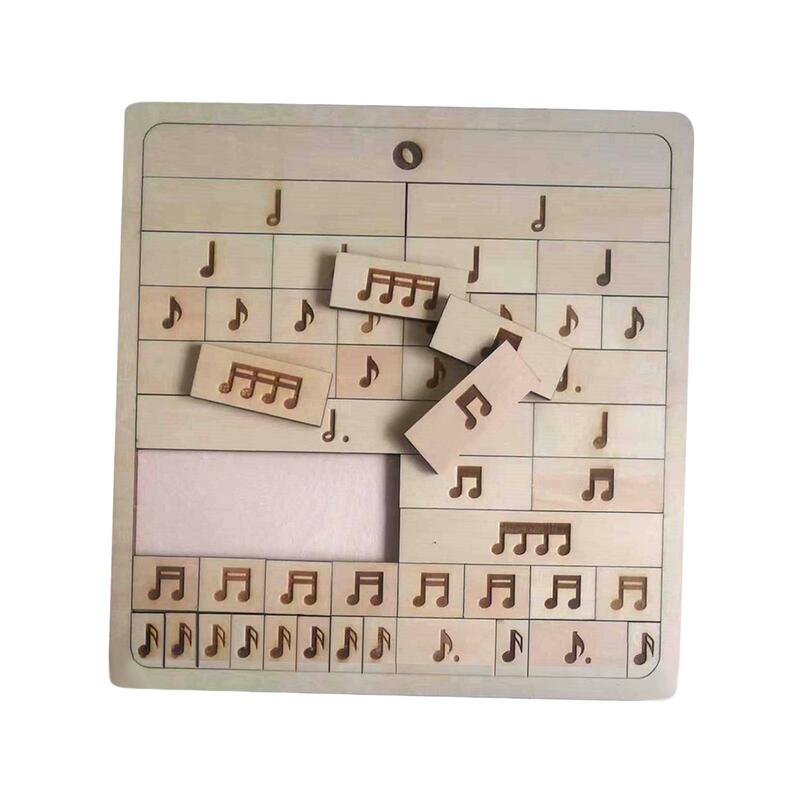 Wooden Musical Note Puzzle para crianças, brinquedos educativos para meninos e meninas, jardim de infância