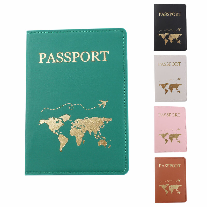 Capas de passaporte empresarial vintage para homens e mulheres, estojo de carteira de couro PU, titular de cartão bancário, acessórios de viagem