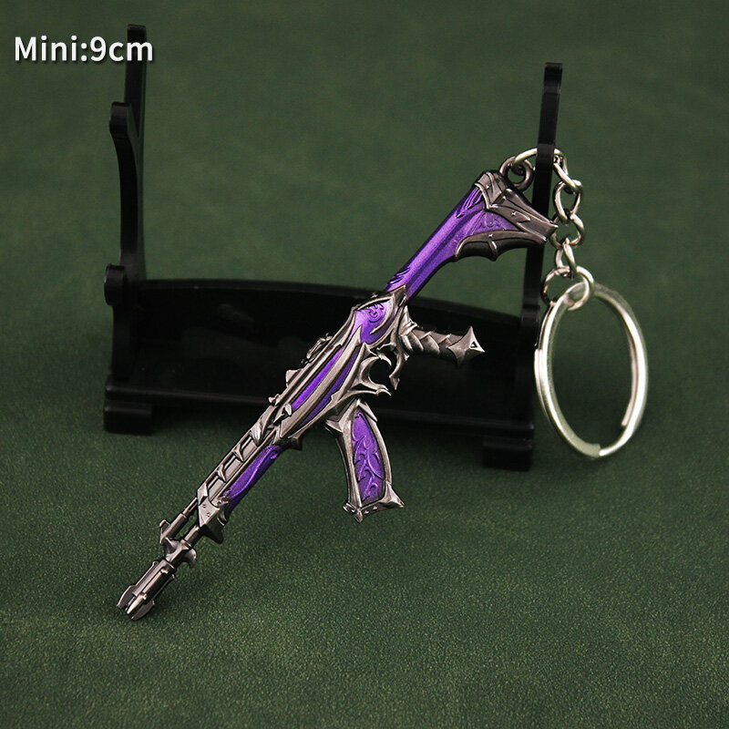 Valorant Champion Karambit cuchillo de juguete modelo de arma de Metal, llavero de aleación Mini AK M4, juego periférico, espada samurái, regalo para niños
