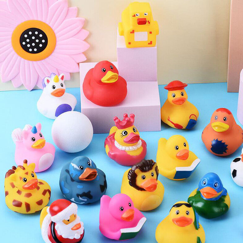 Asortyment kreatywności artystycznej gumowa kaczka kaczuszków zabawkowych dla wanna dla dzieci zabawki do basenu letniej aktywności na plaży i na basenie
