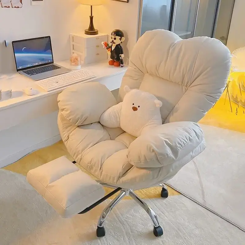 Silla de ordenador cómoda para el hogar, sofá de escritorio con respaldo sedentario, silla perezosa para dormitorio, silla de oficina, silla de juego ergonómica