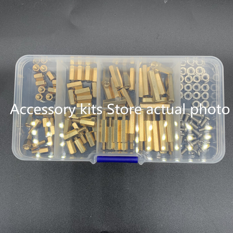 120 boxed M3 stainless steel screws, nuts, brass hexagonal copper columns, isolation columns, spacing column combinations