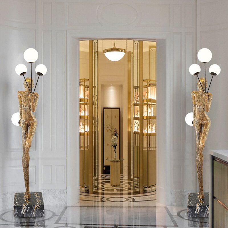ترحيب الشكل النحت الطابق أضواء قاعات العرض قسم المبيعات فندق اللوبي مول الإبداعية الفن الديكور مصباح الزوار