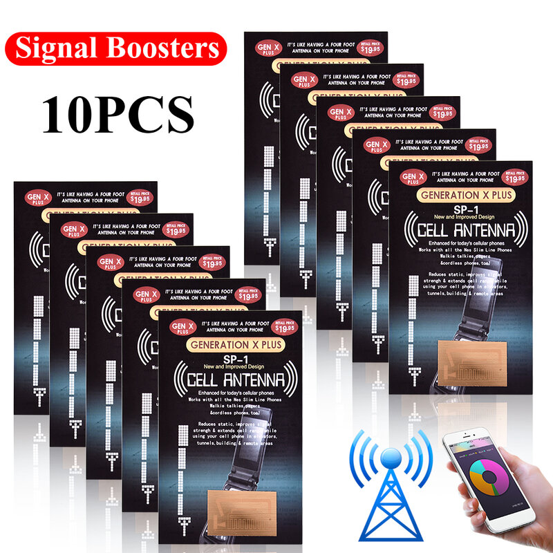 10 buah penguat sinyal ponsel penguat antena ponsel untuk SP- 1 stiker penguat perlindungan aksesori ponsel