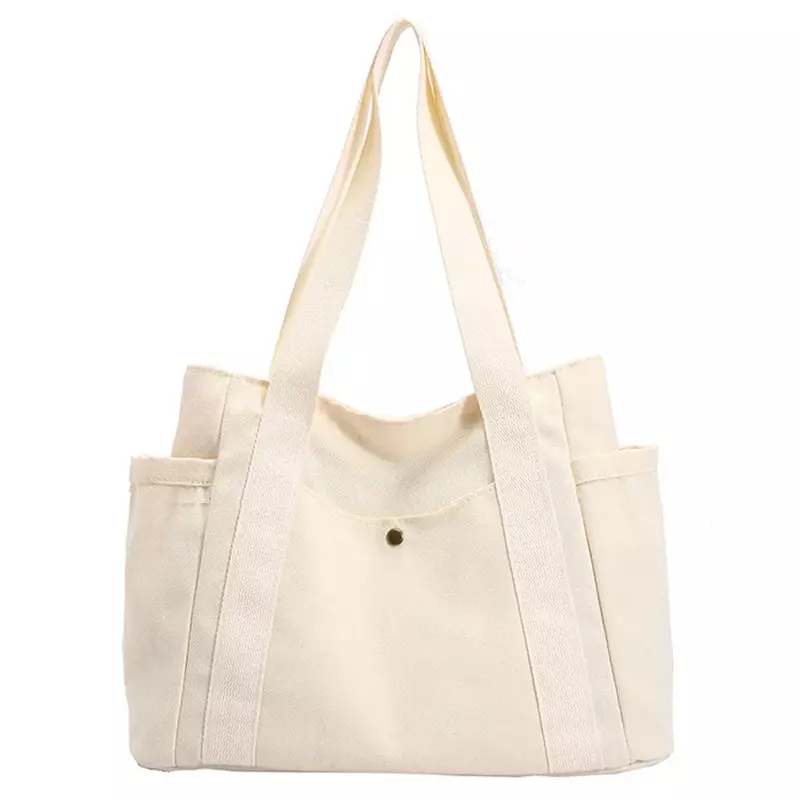 Women Canvas Shoulder Bag Multi Functional Item Storage Bags Fashionable Environmentally Friendly Handbag Rainbow Pattern Series