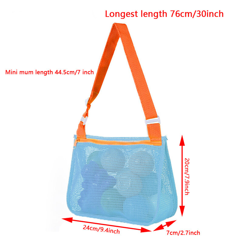 1Pc Beach Toy Mesh Bag Kids Shell Storage Bag Beach Toy Seashell Bag Mesh Pool Bag Sand Toys accessori per il nuoto