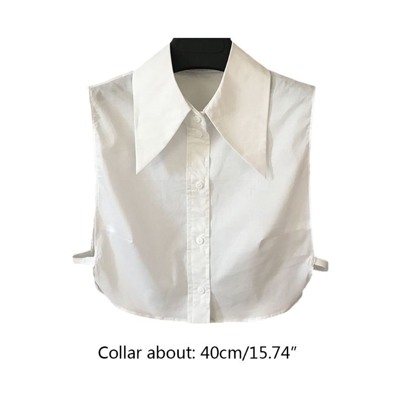 Media camisa desmontable algodón elegante para mujer, puntiaguda para solapa triangular, Colla falsa, envío directo
