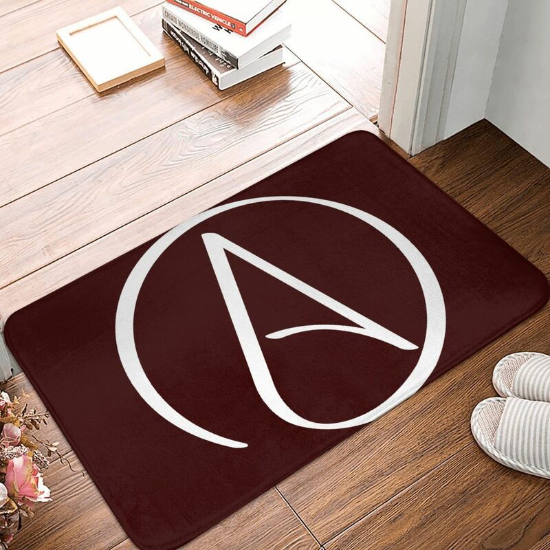 Atheist Atheism Symbol Doormat Kitchen Carpet Outdoor Rug Home Decoration