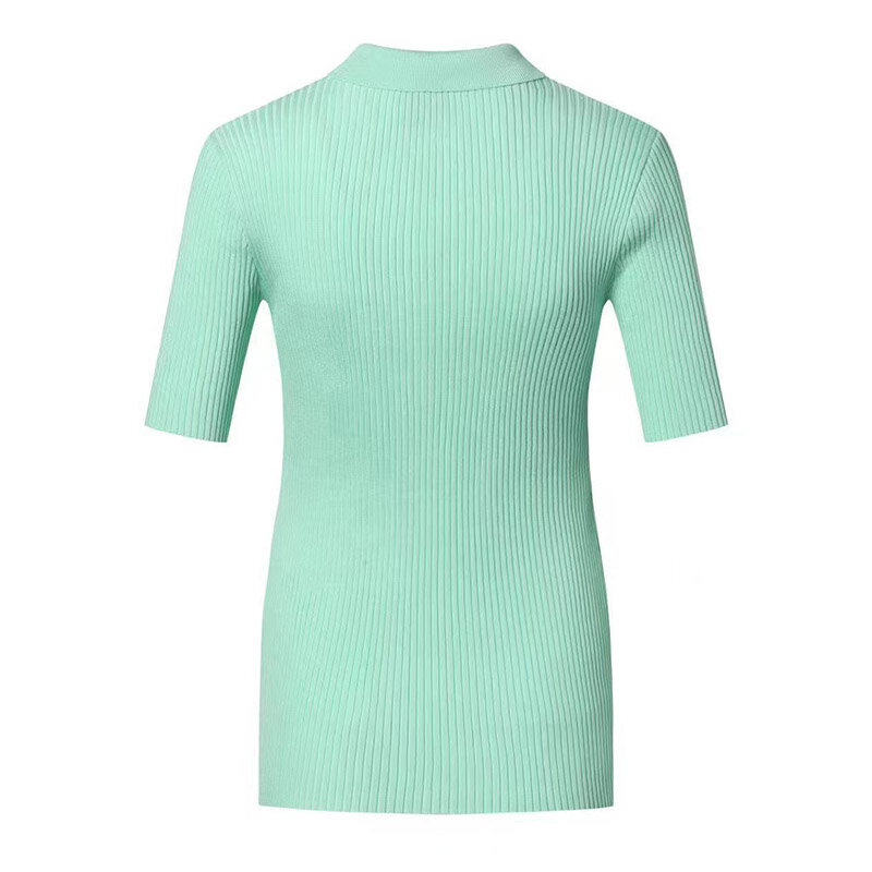 Summer New Golf Knitted Short Sleeved Women's Canadian Leisure Sports Ice Cool Silk Fabric Sweat-Absorbing Half Sleeved T-Shirt