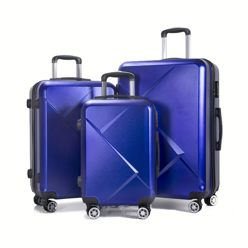 Набор чемоданов из 3 предметов, чемоданы из жесткого АБС и поликарбоната со спиннерными колесами, дорожная троллейка стандарта (20/24/28 дюймов)