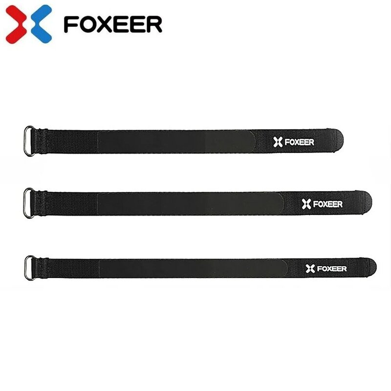 Foxeer-Correa de batería de silicona duradera, correa de batería antideslizante con cierre de Metal de 10mm, 15mm y 20mm para Drones FPV RC, 3 piezas