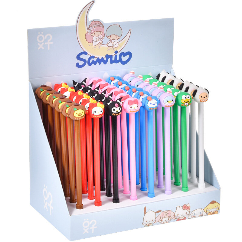 Série Egg Sanrio Neutro Pen, Black Carbon Pen, Student Supplies, Bonito Papelaria Cabeça, Personalidade, 0,5 Agulha, Novo