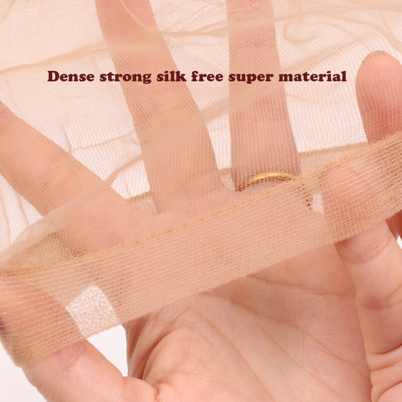 Hd perücke kappe 2 teile/paket dünner strumpf für langes haar perücken haar netz für weben nylon stretch mesh perücken kappe