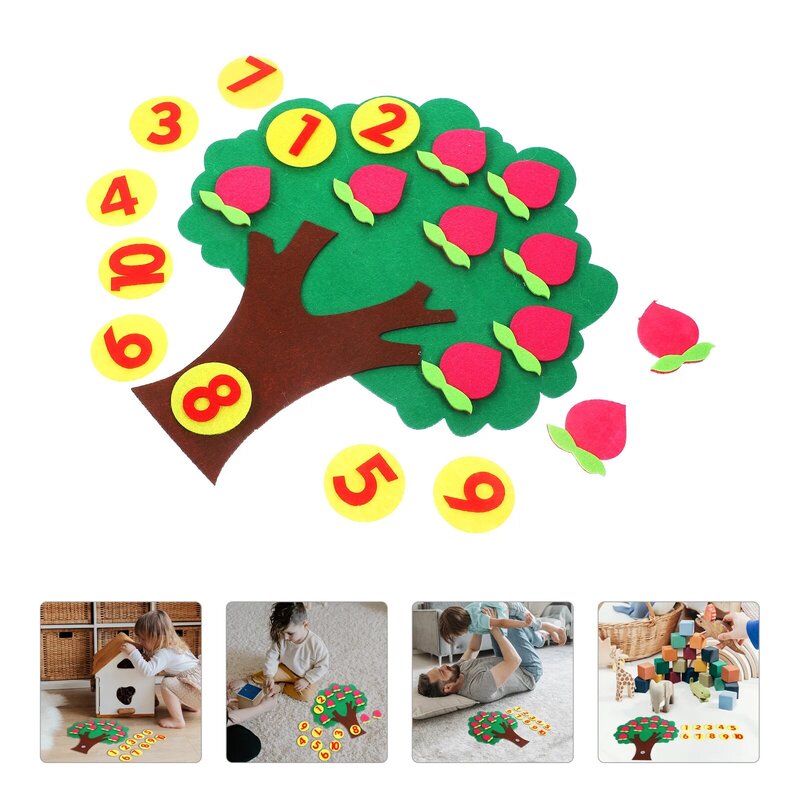 ألعاب رياضيات شجرة الكمثرى للتدريس بالإضافة والطرح مع الأرقام ، الفصول الدراسية في رياض الأطفال ، 1-10"