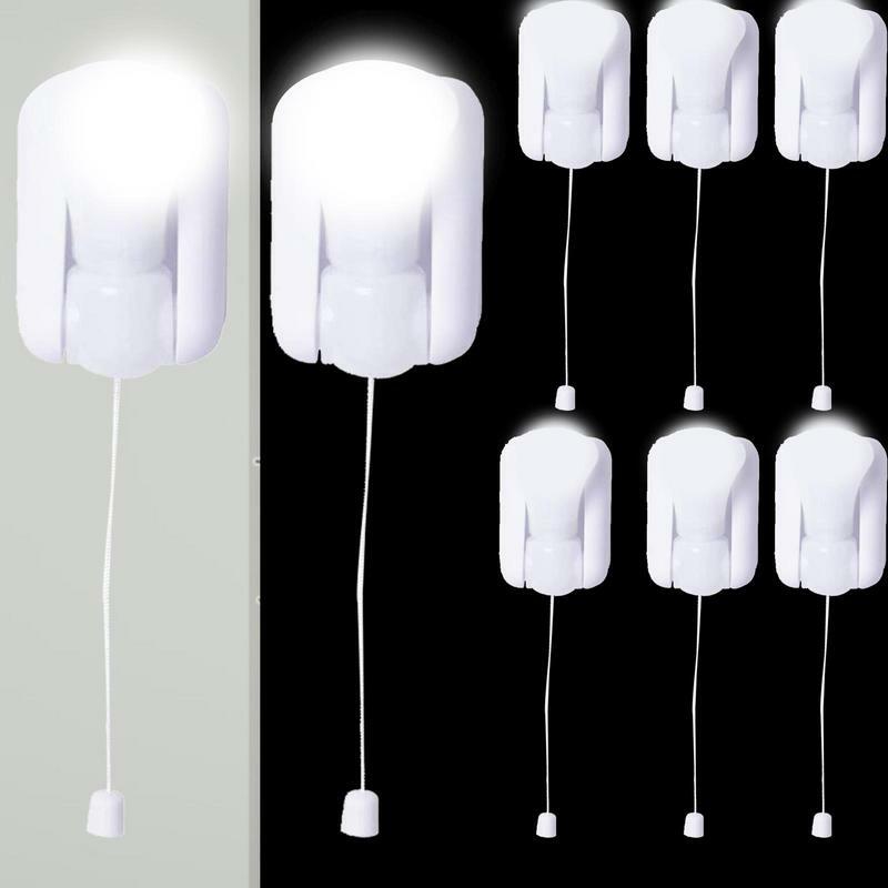 Self Adhesive Wall Light 8pcs/set Battery Operated LED Light White Stick Up Night Lights For Closets Garages Bedrooms Hallways