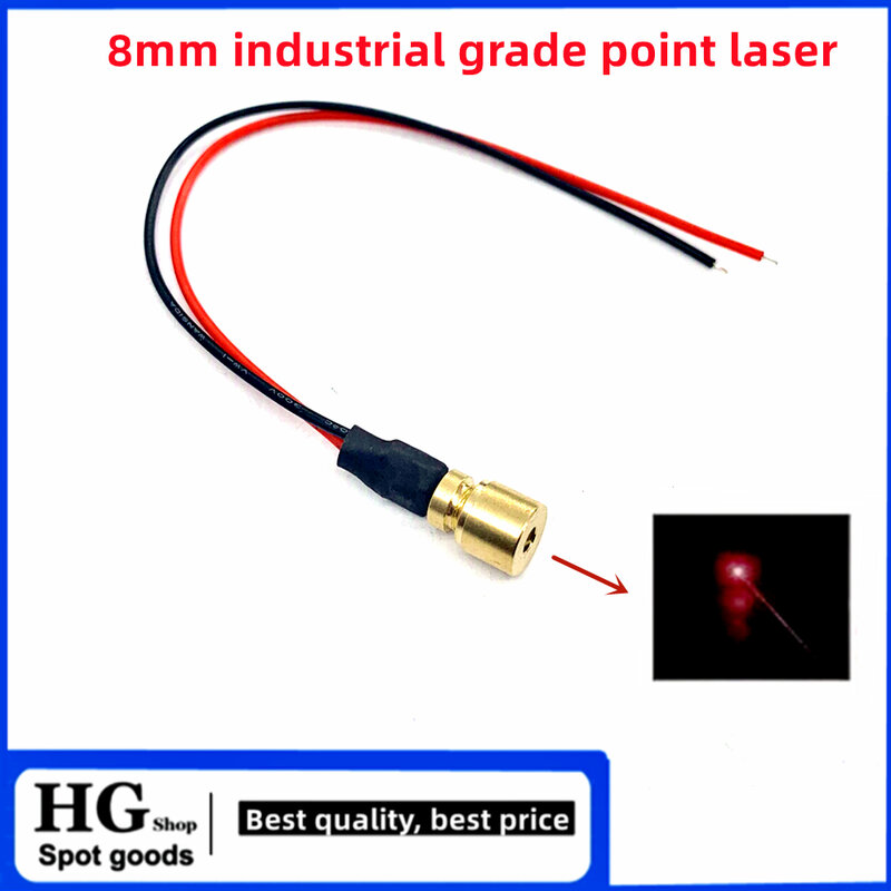 Tête laser rouge à distance focale réglable, point industriel, module laser rouge, meilleure qualité, 650nm, 5mw, 8mm x 18mm, 5-10 pièces par lot, 8mm
