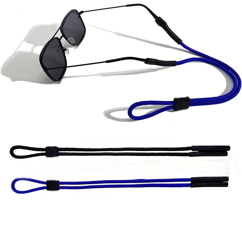 Kacamata hitam tali kacamata olahraga pemegang kacamata Pria Wanita penahan kacamata dengan gesper yang dapat disesuaikan rantai kacamata baca